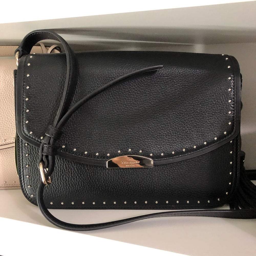 Black Leather Crossbody Bag